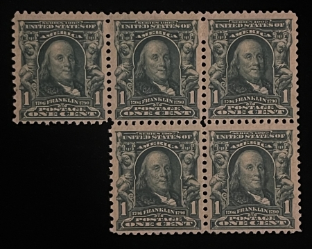 Postage SCOTT #300, 1c, GREEN, MOG-NH, P.O. FRESH, ABT VF – CATALOG VALUE $150