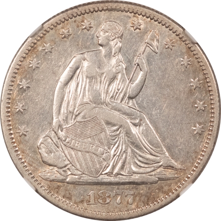 Liberty Seated Halves 1877-S SEATED LIBERTY HALF DOLLAR – NGC AU-53