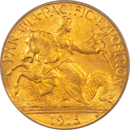 Gold 1915-S $2.50 PANAMA-PACIFIC GOLD COMMEMORATIVE – PCGS MS-64, FRESH & PQ!