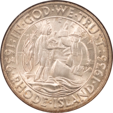New Certified Coins 1936-D RHODE ISLAND COMMEMORATIVE HALF DOLLAR – NGC MS-66, FRESH & FLASHY