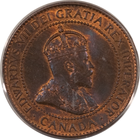 New Certified Coins 1906 CANADA LARGE CENT, KM-8 – PCGS MS-63 RB, CHOICE & FLASHY!