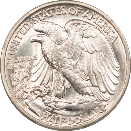 Half Dollars 1934-D WALKING LIBERTY HALF DOLLAR – PCGS MS-63, BLAST WHITE & CHOICE!