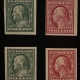 Postage RARE #352 1c GREEN PERF 12 VERT, SLW, LINE PAIR, MOG-LH; VF & PO FRESH! CAT $825