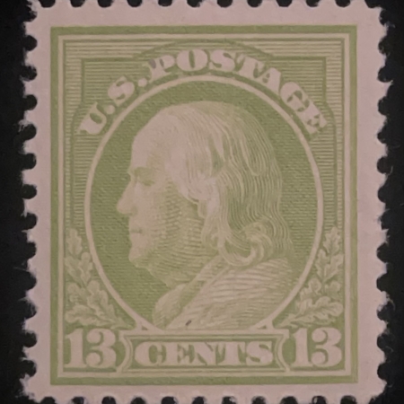 Postage SCOTT #513 13c APPLE-GREEN, MOG NH, VF+ & P.O. FRESH! CAT $21