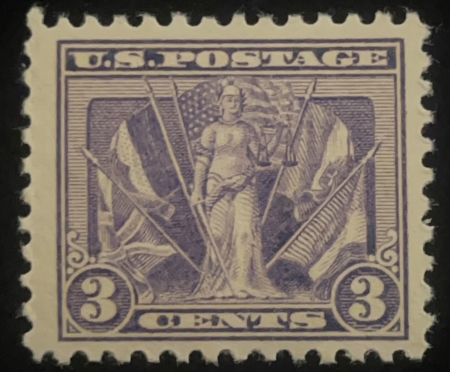 Postage SCOTT #537 3c VIOLET, MOG NH, VF & P.O. FRESH! CAT $20