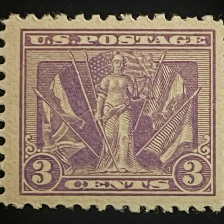 Postage SCOTT #537c 3c RED-VIOLET, MOG NH, VF+ & P.O. FRESH! CAT $400; SCARCE STAMP!