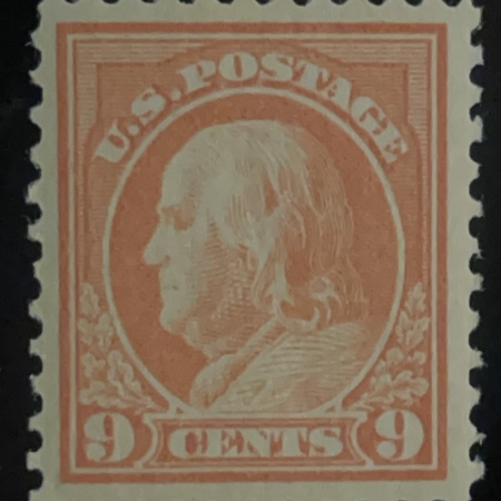 Postage SCOTT #509 9c SALMON-RED, MOG NH, VF & FRESH! CAT $25