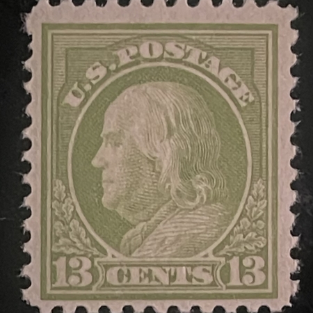 Postage SCOTT #513 13c APPLE GREEN, MOG NH, abt VF & P.O. FRESH – CAT $21