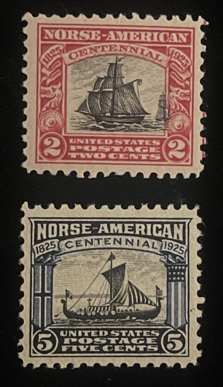 Postage SCOTT #620-621, 2c CARMINE/BLK 5c BLUE/BLK, MOG NH VF+ & P.O. FRESH-CAT $25