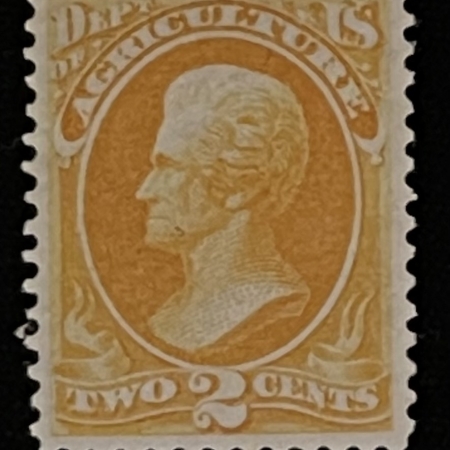 Official Stamps SCOTT #O-2, 2c YELLOW, MOG-H, FINE W/ FRESH COLOR – CATALOG VALUE $275!