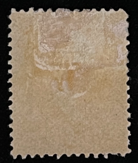 Official Stamps SCOTT #O-3, 3c YELLOW, MDOG, CREASES, VG W/ SATURATED COLOR – CATALOG VALUE $225