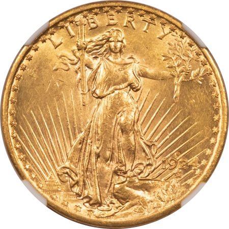 $20 1924-D $20 SAINT GAUDENS GOLD – NGC UNC DETAILS, CLEANED, LOOKS CHOICE, TOUGH!