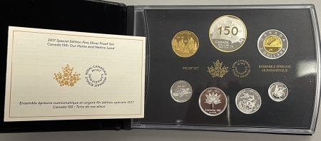 New Certified Coins 2017 CANADA 7 COIN FINE SILVER SPECIAL EDITION PROOF SET, CANADA 150, GEM W/ OGP