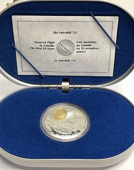 New Certified Coins 1993 CANADA $20 SILVER TRANSPORTATION FAIRCHILD SEAPLANE COMMEM, KM-236, GEM PR