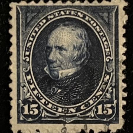 Postage SCOTT #259 15c DARK BLUE, FINE, GOOD COLOR & A LIGHT CANCEL-CAT $65