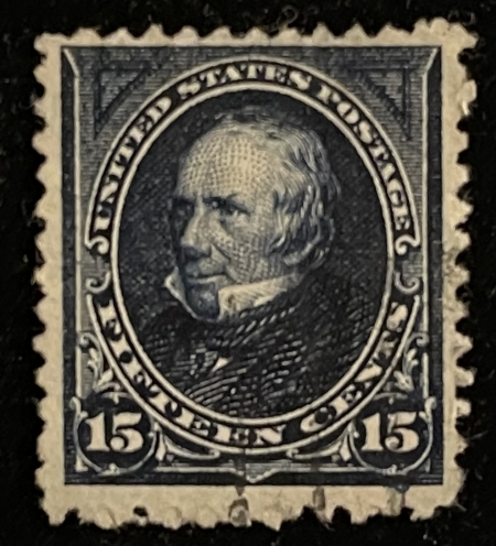 Postage SCOTT #259 15c DARK BLUE, FINE, GOOD COLOR & A LIGHT CANCEL-CAT $65