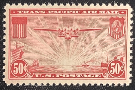 Air Post Stamps SCOTT #C-22 50c CARMINE, PSE GRADED XF 90, MINT OGnh, SMQ = $30