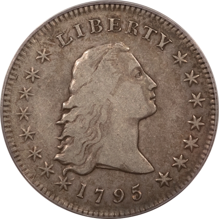 CAC Approved Coins 1795 FLOWING HAIR SILVER DOLLAR, B-2, BB-20, PCGS VF-30, CAC APPROVED-PERFECT!