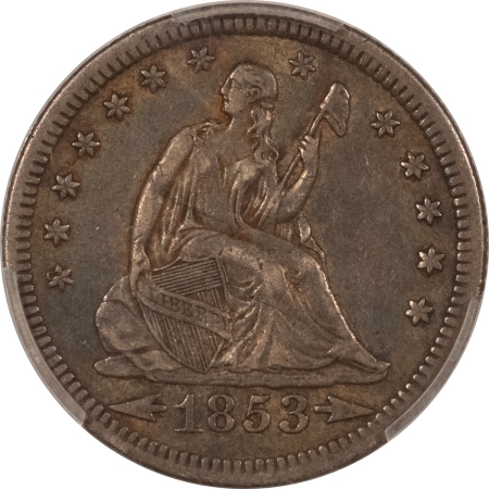 Liberty Seated Quarters 1853 LIBERTY SEATED QUARTER, ARROWS & RAYS – PCGS XF-40 SUPER ORIGINAL TYPE COIN