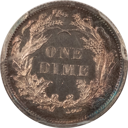 Dimes 1861 PROOF LIBERTY SEATED DIME – PCGS PR-64, PRETTY ORIGINAL CIVIL WAR DATE!