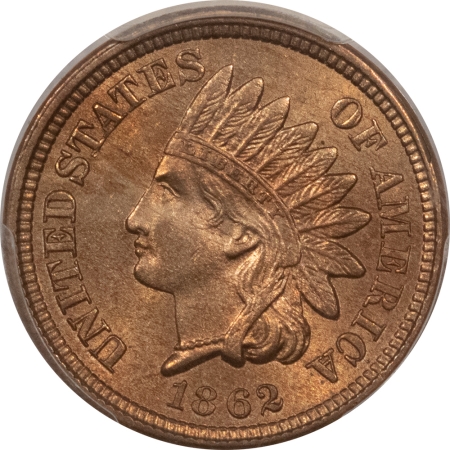 CAC Approved Coins 1862 INDIAN CENT – PCGS MS-64, FLASHY, SUPER PREMIUM QUALITY & CAC APPROVED!