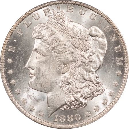 Dollars 1880-O MORGAN DOLLAR – PCGS MS-63, FLASHY WHITE & CHOICE!