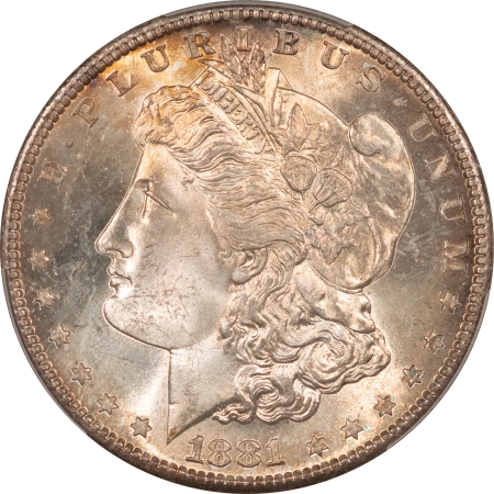 Morgan Dollars 1881-S MORGAN DOLLAR – PCGS MS-65, PRETTY GEM!