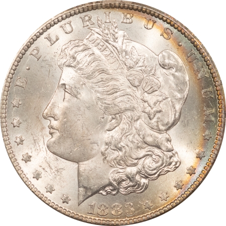 Morgan Dollars 1883-CC MORGAN DOLLAR GSA W/ BOX & CARD – NGC BANDED MS-63 CHOICE & NICE!
