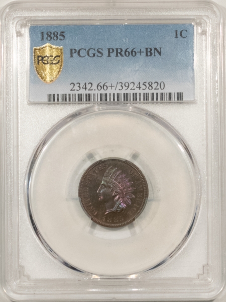 Indian 1885 PROOF INDIAN CENT – PCGS PR-66+ BN, GORGEOUS!