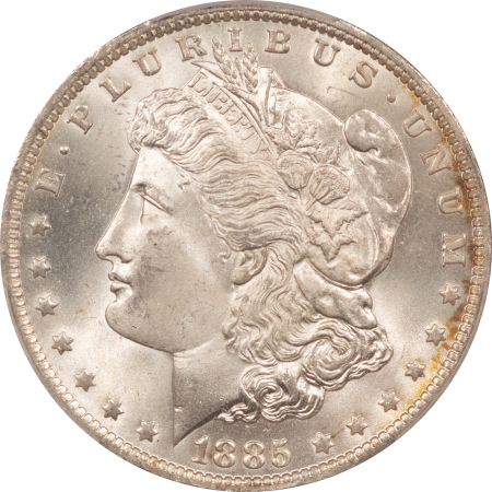Morgan Dollars 1885-O MORGAN DOLLAR – PCGS MS-66, SUPERB!