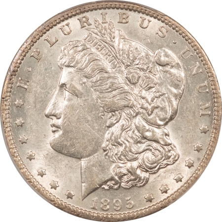 Dollars 1895-O MORGAN DOLLAR, PCGS AU-55, KEY-DATE, FRESH, ORIGINAL-WHITE & PQ-LOOKS 58!