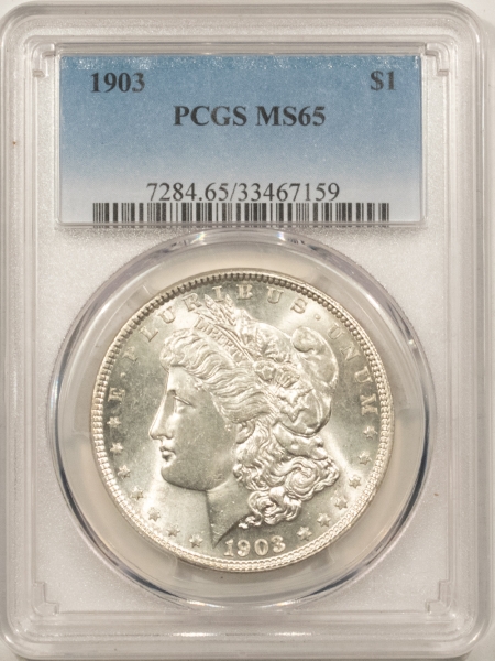 Dollars 1903 MORGAN DOLLAR, PCGS MS-65, BLAST-WHITE & A TRUE GEM!
