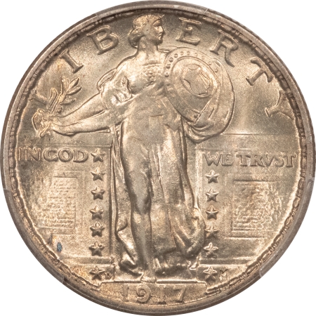 CAC Approved Coins 1917-D STANDING LIBERTY QUARTER, TYPE 2 – PCGS AU-58 FH, CAC, FLASHY & PQ!