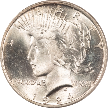 New Certified Coins 1924 PEACE DOLLAR – PCGS MS-66, BLAST WHITE & LUSTROUS!