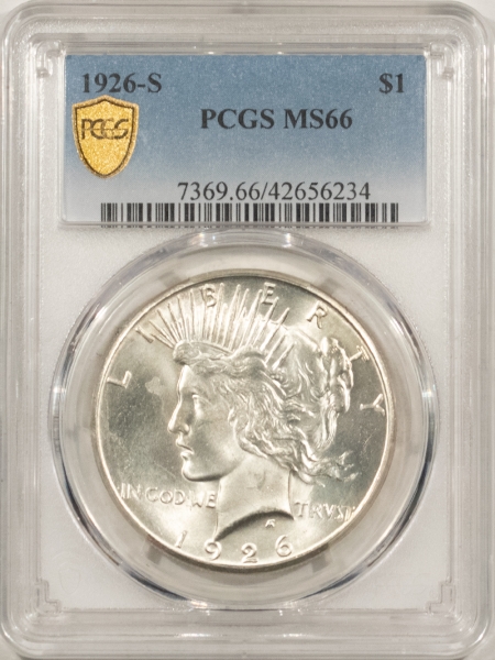New Certified Coins 1926-S PEACE DOLLAR – PCGS MS-66, SMOOTH WHITE & LUSTROUS!