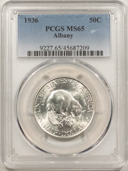 New Certified Coins 1936 ALBANY COMMEMORATIVE HALF DOLLAR – PCGS MS-65, BLAZING WHITE!