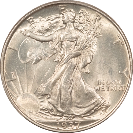 New Certified Coins 1937 WALKING LIBERTY HALF DOLLAR – PCGS MS-64, BLAST WHITE & FLASHY!