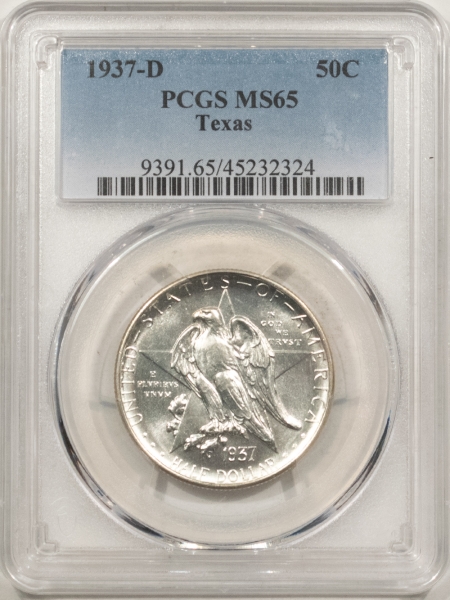 New Certified Coins 1937-D TEXAS COMMEMORATIVE HALF DOLLAR – PCGS MS-65, BLAST WHITE, PQ GEM!