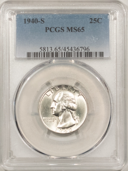 New Certified Coins 1940-S WASHINGTON QUARTER – PCGS MS-65