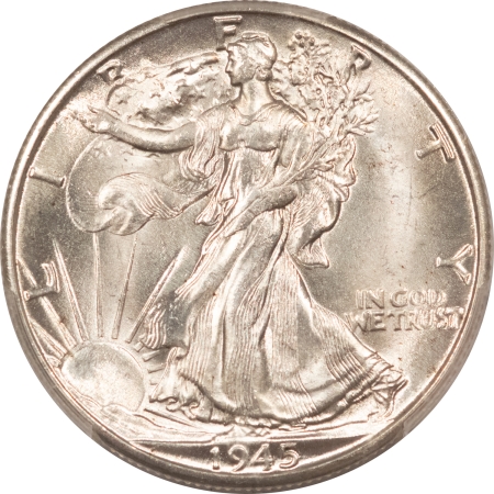 New Certified Coins 1945-D WALKING LIBERTY HALF DOLLAR – PCGS MS-65, FRESH FLASHY GEM!
