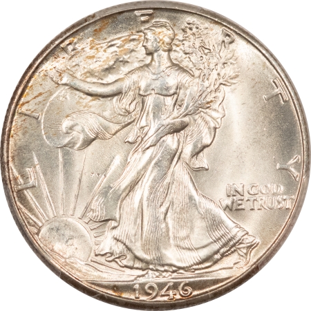 New Certified Coins 1946-D WALKING LIBERTY HALF DOLLAR – PCGS MS-65, FRESH GEM!