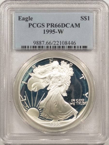 American Silver Eagles 1995-W 10TH ANNIVERSARY $1 PROOF AMERICAN SILVER EAGLE – PCGS PR-66 DCAM! RARE!