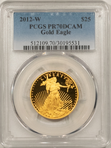American Gold Eagles, Buffaloes, & Liberty Series 2012-W $25 1/2 OZ PROOF AMERICAN GOLD EAGLE, PCGS PR-70 DCAM, PERFECT