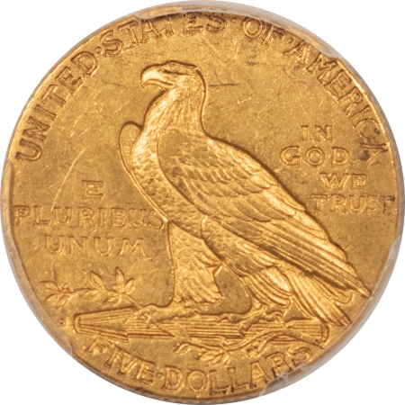 $5 1909-S $5 INDIAN GOLD – PCGS AU-58, FRESH & LOOKS UNC, PREMIUM QUALITY!
