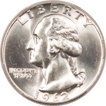 New Certified Coins 1962 WASHINGTON QUARTER – PCGS MS-65, WHITE GEM!