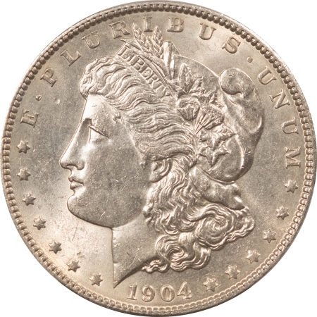 Morgan Dollars 1904 MORGAN DOLLAR – PCGS MS-62, WHITE & MARK-FREE!
