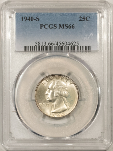 New Certified Coins 1940-S WASHINGTON QUARTER – PCGS MS-66