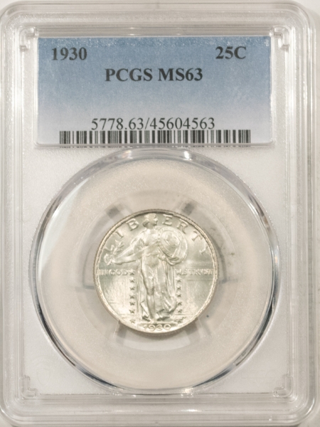 New Certified Coins 1930 STANDING LIBERTY QUARTER – PCGS MS-63, CREAMY WHITE & FRESH!