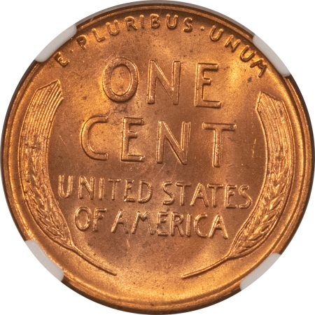 Lincoln Cents (Wheat) 1954-D LINCOLN CENT – NGC MS-66 RD, PRETTY!