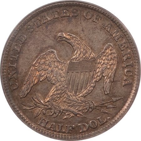 Early Halves 1838 CAPPED BUST HALF DOLLAR, REEDED EDGE – PCGS AU-53, FRESH & ORIGINAL!